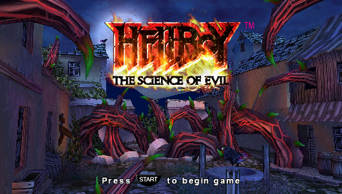 Hellboy: The Science of Evil title screen for PSP